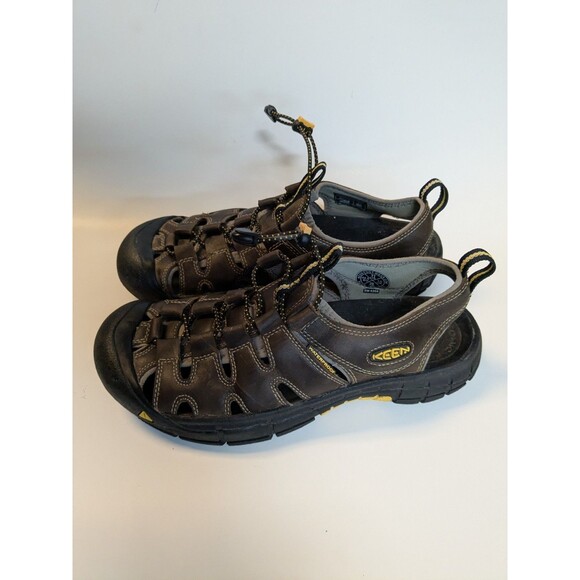 KEEN Newport M Bison Brown Leather  Men\'s Sz 11.5 Waterproof‎ Hiking Sandal Keen Newport Leather Sandals Mens Size 11 Bison Brown Closed  main image 3
